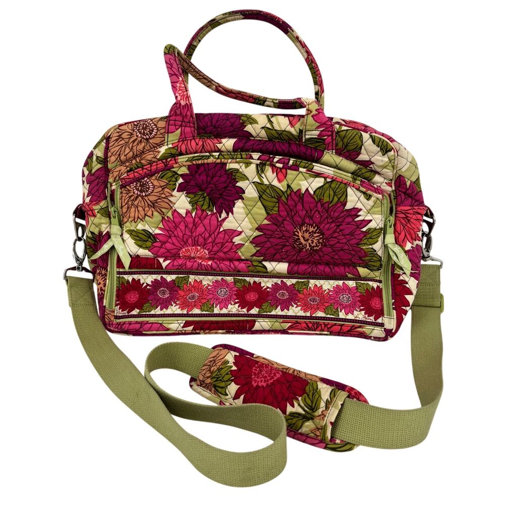 Vera Bradley Weekender Bag Hello Dahlia Floral Quilted Laptop Travel‎ Overnight